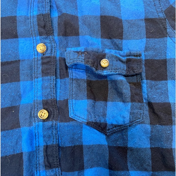 Abercrombie Kids Blue Plaid Button-Up - Picture 3 of 4